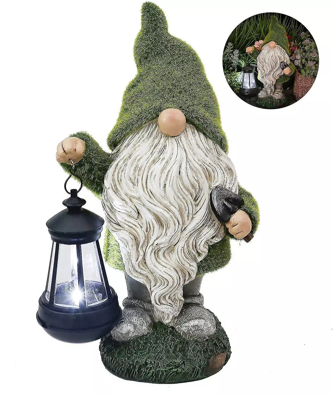 Unbranded Funny Dwarf Garden Statue Flocked Ornaments,resin Garden Figurine 3 Unbranded Funny Dwarf Garden Statue Flocked Ornaments,resin Garden Figurine