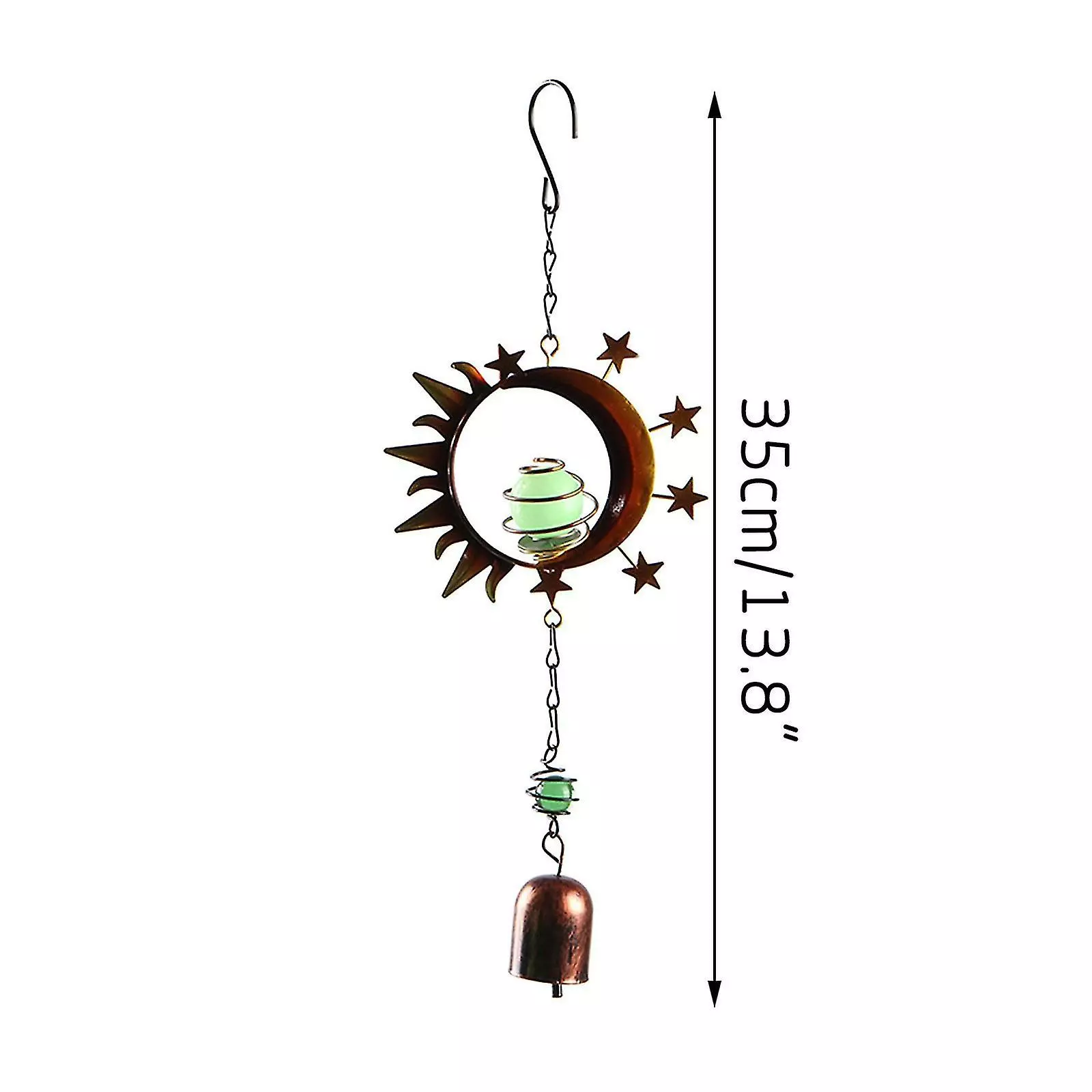 Unbranded Sun Moon Wind Chimes Luminous Metal Crafts Ornaments Garden Balcony Pendants 5 Unbranded Sun Moon Wind Chimes Luminous Metal Crafts Ornaments Garden Balcony Pendants - Image 3