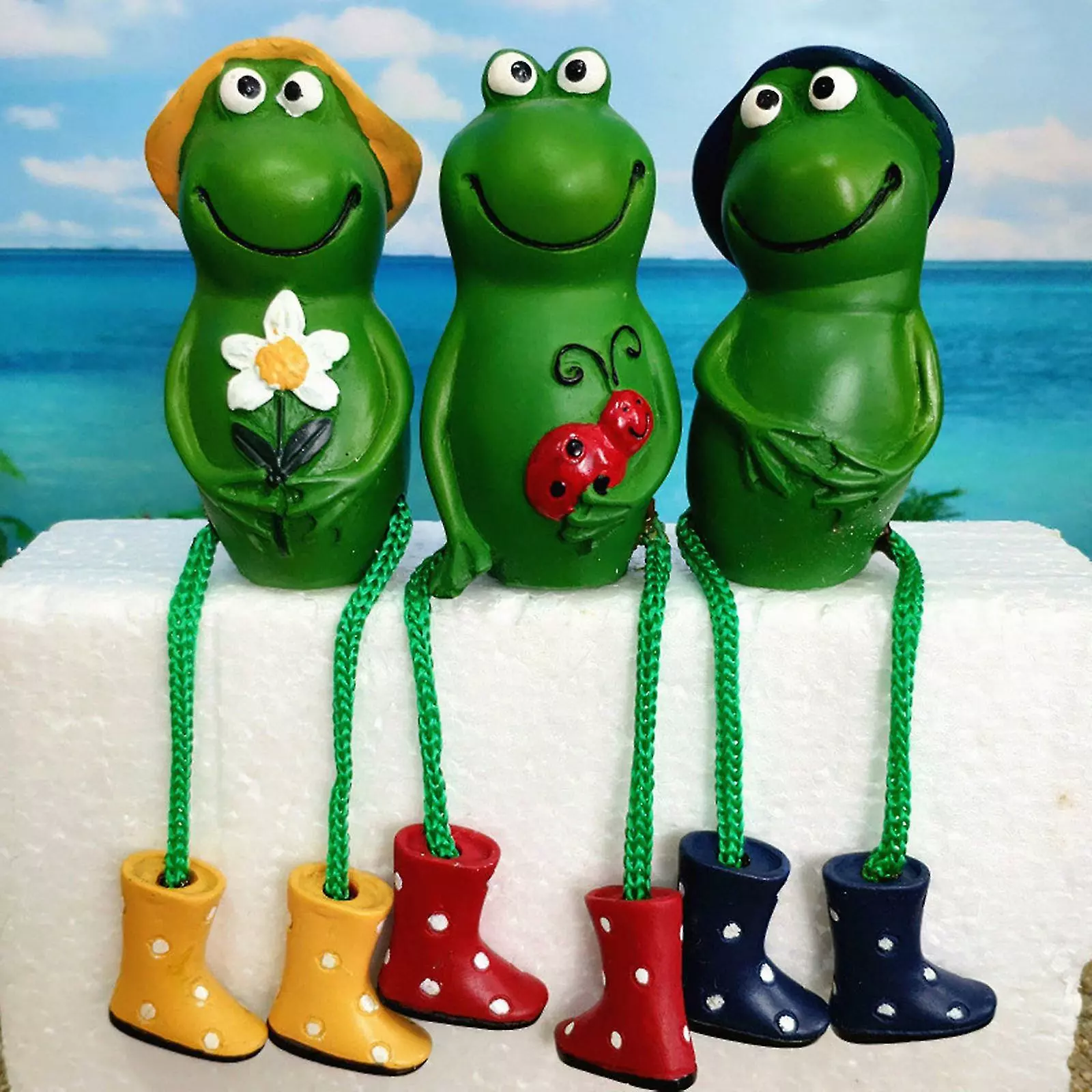 Unbranded Resin Hanging Animal Ornaments Three Lovely Garden Decorations Seated 6 Unbranded Resin Hanging Animal Ornaments Three Lovely Garden Decorations Seated - Image 4