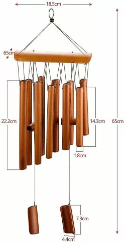 Unbranded Bamboo Wind Chime Wooden Wind Chime Bamboo Wind Chime Outdoor For Indoor Outdoor Garden Patio And Home Decoration -Piha myymälä 367323313 max