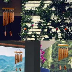 Unbranded Bamboo Wind Chime Wooden Wind Chime Bamboo Wind Chime Outdoor For Indoor Outdoor Garden Patio And Home Decoration -Piha myymälä 367323331 max
