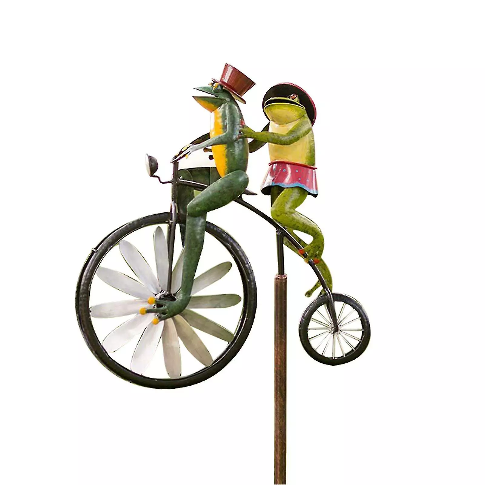 Fsu Vintage Polkupyörä Metalli Tuuli Spinner Seisoo Pole Garden Piha Nurmikko Koristelu 3 Fsu Vintage Polkupyörä Metalli Tuuli Spinner Seisoo Pole Garden Piha Nurmikko Koristelu