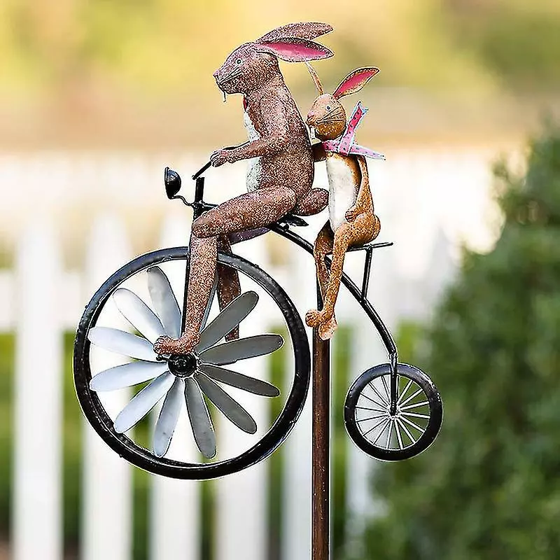 Fsu Vintage Polkupyörä Metalli Tuuli Spinner Seisoo Pole Garden Piha Nurmikko Koristelu 5 Fsu Vintage Polkupyörä Metalli Tuuli Spinner Seisoo Pole Garden Piha Nurmikko Koristelu - Image 3