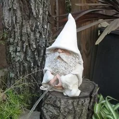 Fsu Peeing Gnome Statue Wizard Resin Figurine Wizzing Wizard Fountain White Wizard Garden -Piha myymälä 374684721 max