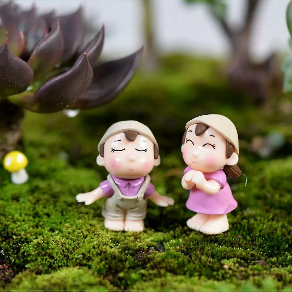 Unbranded 1pair Miniature Lover Figures Bonsai Succulent Garden Smiling Couple Ornaments 7 Unbranded 1pair Miniature Lover Figures Bonsai Succulent Garden Smiling Couple Ornaments - Image 5