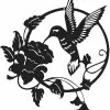 Unbranded Round Metal Hummingbird Silhouette Wall Decoration,metal Wall Decor Tree Art Metal Bird Garden Wall Art Signs,for Bedroom Living Room Office Corridor -Piha myymälä 386825399 max