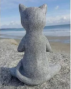 Unbranded Animal Sculpture In Meditation - Dog / Frog / Cat - Decoration For Fairy Garden, House -Piha myymälä 393878465 max