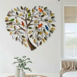 Unbranded Tree Of Life Heart Shaped Metal Wall Hanging Art Round Sculpture Garden Home Decor A -Piha myymälä 396766034 max