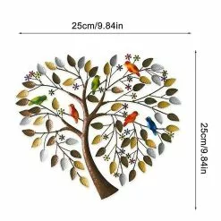 Unbranded Tree Of Life Heart Shaped Metal Wall Hanging Art Round Sculpture Garden Home Decor A -Piha myymälä 396766115 max