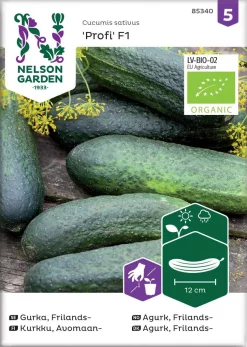 Nelson Garden Siemen Kurkku, Avomaan-, Profi F1, Luomu