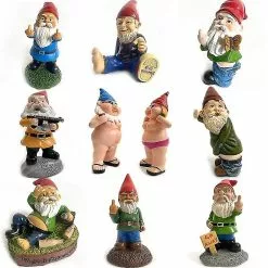 Unbranded Decorative Garden Decorative Gnome Resin Crafts Cartoon Gnome Statue White Bearded Old Man - Style 9 -Piha myymälä 410099799 max