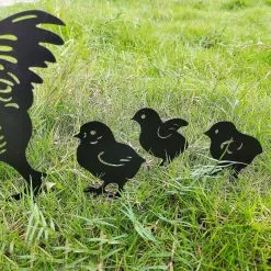 Unbranded 4pcs Metal Chicken Garden Metal Stakes, Hollow Garden Animal Ornaments -Piha myymälä 414275818 max
