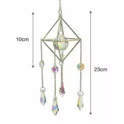 Unbranded Crystal Suncatcher Hanging Wind Chimes Wind Chime Home Garden Decor K9 -Piha myymälä 414278232 max