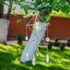 Unbranded Crystal Suncatcher Hanging Wind Chimes Wind Chime Home Garden Decor K9 -Piha myymälä 414278443 max