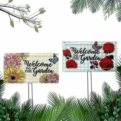 Unbranded Sajy Metal Butterfly Garden Stake Gardening Welcome Ornaments Decoration For Yard Outdoor -Piha myymälä 416924508 max