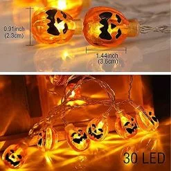 Unbranded Halloween Decor Pumpkin String Lights, 19 Feet 40 Leds Battery Operated Halloween Light, Outdoor Halloween Decoration For Patio, Garden, Gate, Yard -Piha myymälä 422584607 max