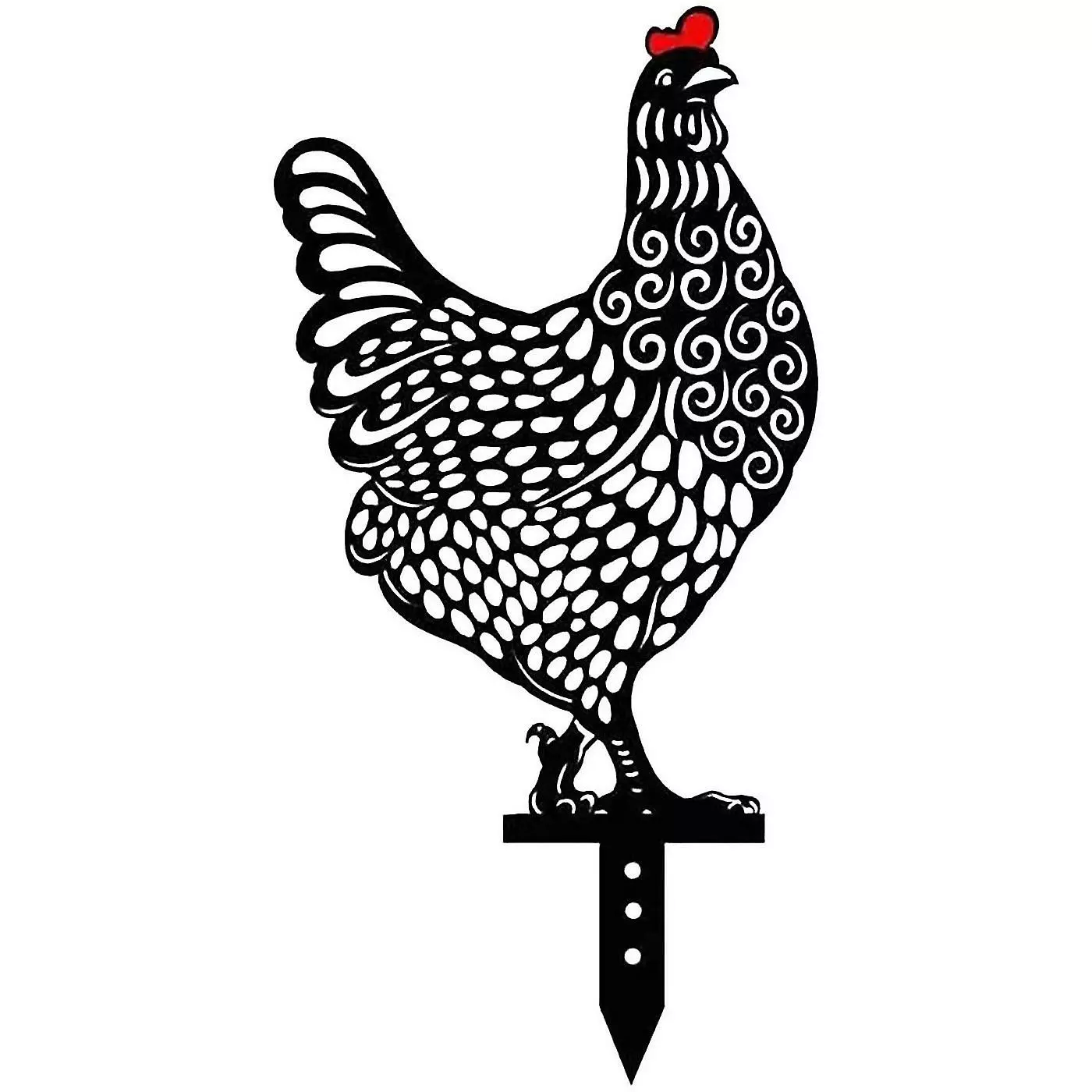 Unbranded 5pcs Yard Art Garden Chicken Statues, Outdoor Winter Decorations 6 Unbranded 5pcs Yard Art Garden Chicken Statues, Outdoor Winter Decorations - Image 4