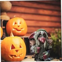 Unbranded 2pcs Halloween Garden Gnome Statue Scary Creepy Gnome Statue Garden Elf Sculpture Style 4 -Piha myymälä 442159133 max