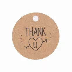 Unbranded 100 Piece Handmade Thank You Tags Round Merry Christmas Kraft Labels Garden -Piha myymälä 442800796 max