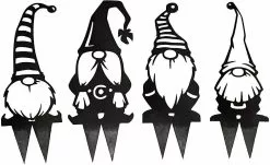 Unbranded Easter Decorative Garden Art Garden Signs Garden Statues Metal Elf