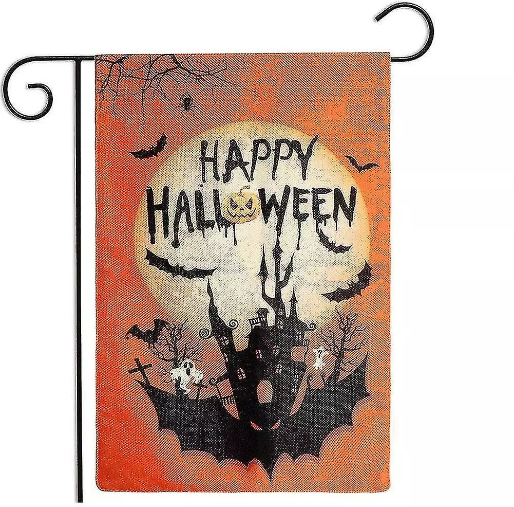 Unbranded Garden Flag Double Flag, Ghost Pumpkin Bat Castle Rough Room Garden Garden Banner, For Garden Garden Outdoor Decoration A 3 Unbranded Garden Flag Double Flag, Ghost Pumpkin Bat Castle Rough Room Garden Garden Banner, For Garden Garden Outdoor Decoration A