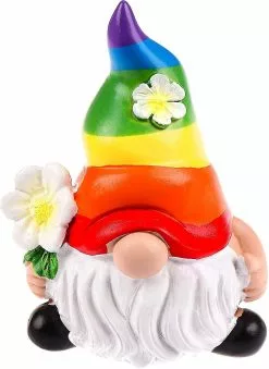 Unbranded Garden Rainbow Gnome Resin , Faceless Doll Figures Miniature Home Decoration For Lawn Ornaments Indoor Or Outdoor Patio Deck Yard Garden Lawn Po A