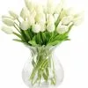 Unbranded Faux Flowers Artificial Bouquet Tulips Artificial Decorative Flowers Real Touch For Home, Garden, Wedding, Party, Communion Decoration -Piha myymälä 448115834 max