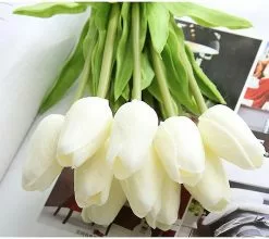 Unbranded Faux Flowers Artificial Bouquet Tulips Artificial Decorative Flowers Real Touch For Home, Garden, Wedding, Party, Communion Decoration -Piha myymälä 448115926 max