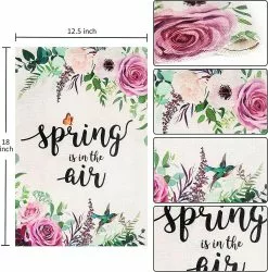 Baiccf Spring Garden Flag 12x18 Double Sided, Flower Garden Flag Vertical Burlap, Spring Flag With Spring Is In The Air For Home Yard House Summer Outdoor De -Piha myymälä 449781145 max