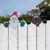 Unbranded Christmas Santa Claus Elk Fence Topper Peeker Outdoor Garden Decorations A -Piha myymälä 450475339 max