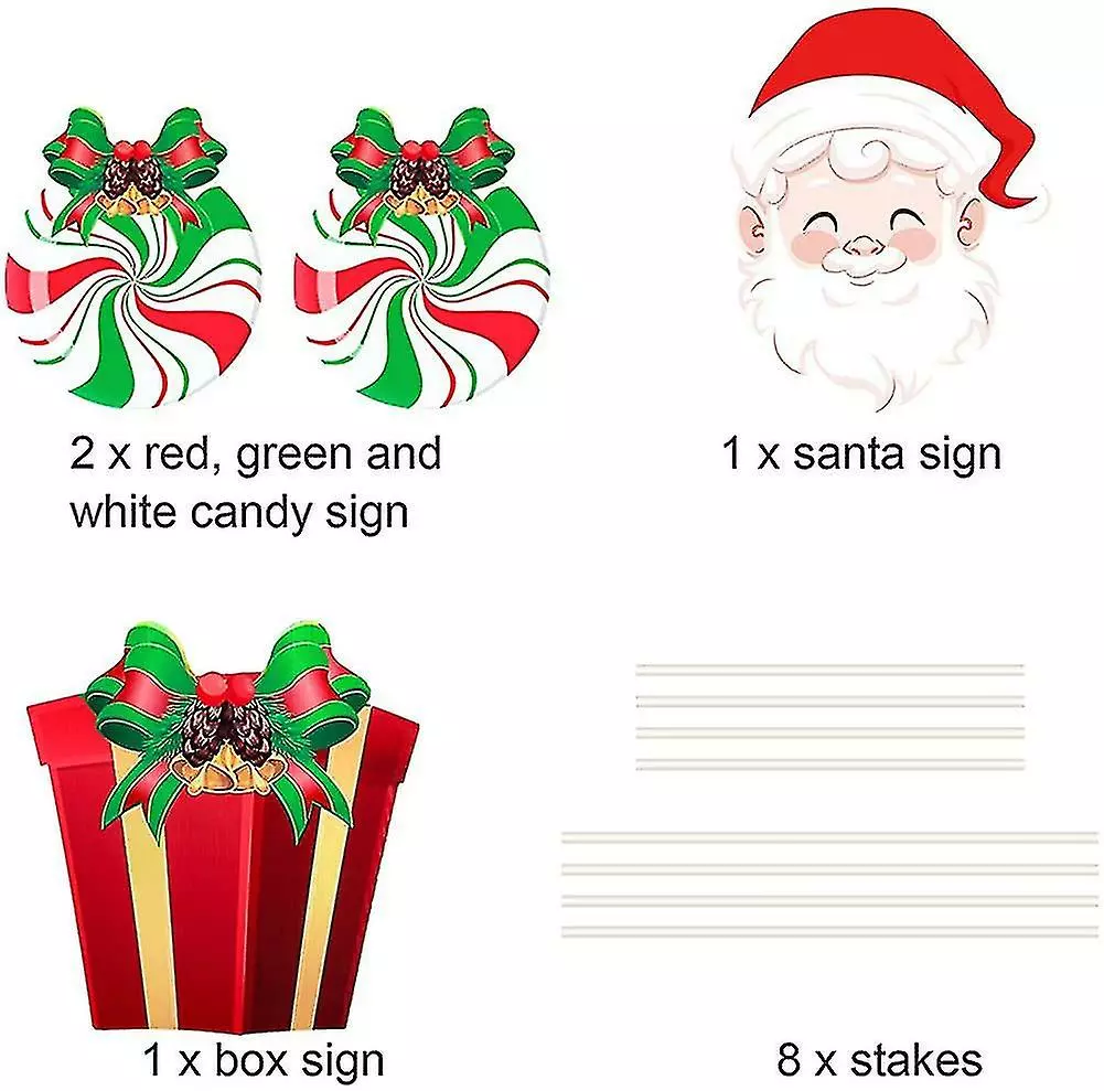 Unbranded Decorations Stakes Christmas Yard Signs Plastic Yard Decor Outdoor Candy Garden A 4 Unbranded Decorations Stakes Christmas Yard Signs Plastic Yard Decor Outdoor Candy Garden A - Image 2
