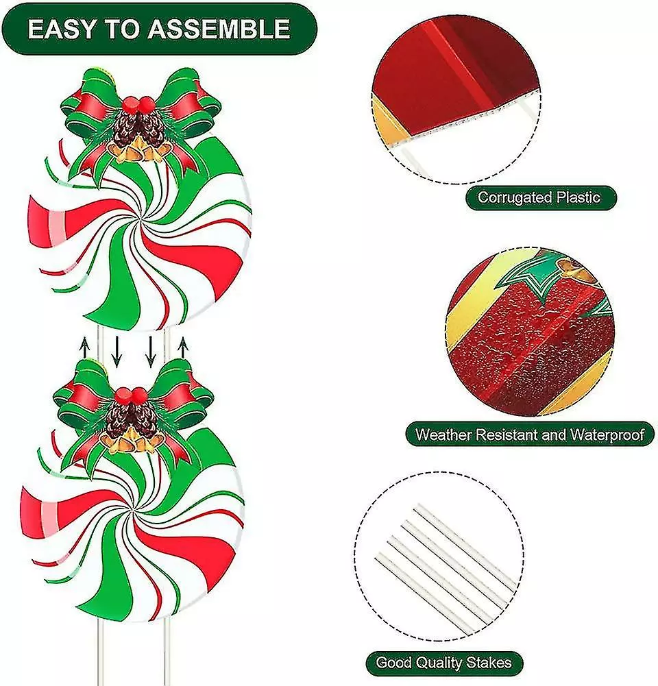 Unbranded Decorations Stakes Christmas Yard Signs Plastic Yard Decor Outdoor Candy Garden A 5 Unbranded Decorations Stakes Christmas Yard Signs Plastic Yard Decor Outdoor Candy Garden A - Image 3