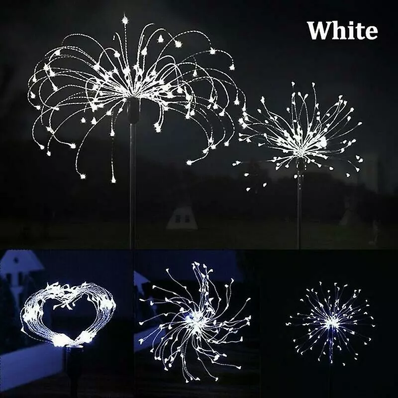 Unbranded 150 Led Solar Firework Lights Outdoor Waterproof Path Lawn Garden Decor Lamp 4 Unbranded 150 Led Solar Firework Lights Outdoor Waterproof Path Lawn Garden Decor Lamp - Image 2