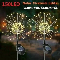 Unbranded 150 Led Solar Firework Lights Outdoor Waterproof Path Lawn Garden Decor Lamp 10 Unbranded 150 Led Solar Firework Lights Outdoor Waterproof Path Lawn Garden Decor Lamp -Piha myymälä 453888018 max