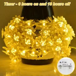 Unbranded Led String Lights 17ft 40 Led Lotus Flower Fairy Lights With 8 Modes Timer Indoor String Lights For Bedroom, Party, Wedding, Indoor, Garden Dcor -Piha myymälä 453890321 max