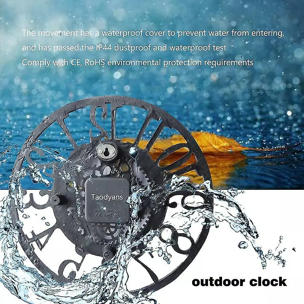 Mrcx Outdoor Wall Clock 12 In Outside Waterproof Garden Clock Quartz Battery Operated 5 Mrcx Outdoor Wall Clock 12 In Outside Waterproof Garden Clock Quartz Battery Operated - Image 3