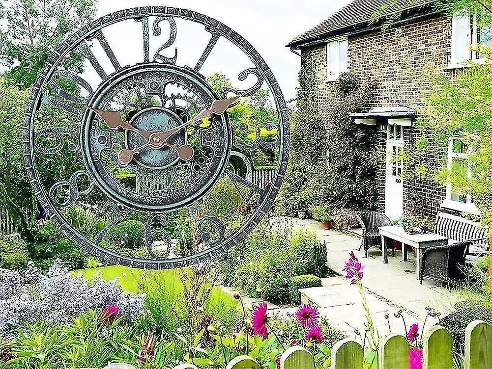 Mrcx Outdoor Wall Clock 12 In Outside Waterproof Garden Clock Quartz Battery Operated 7 Mrcx Outdoor Wall Clock 12 In Outside Waterproof Garden Clock Quartz Battery Operated - Image 5