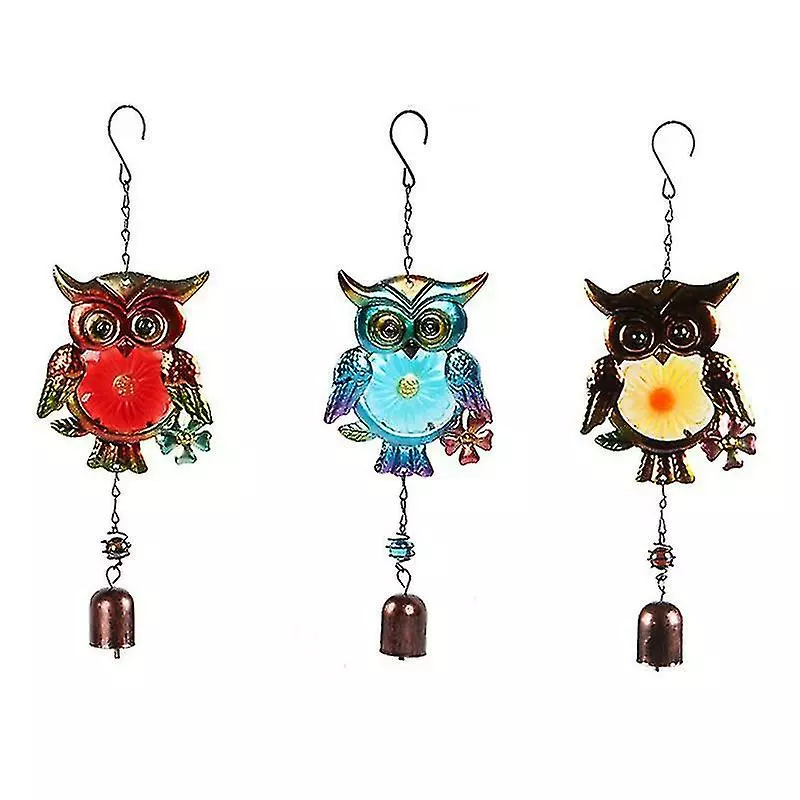 Unbranded Wind Chime Pendant Metal Owl Wind Chimes Garden Outdoor Decorative Hanging Pendant Red 5 Unbranded Wind Chime Pendant Metal Owl Wind Chimes Garden Outdoor Decorative Hanging Pendant Red - Image 3