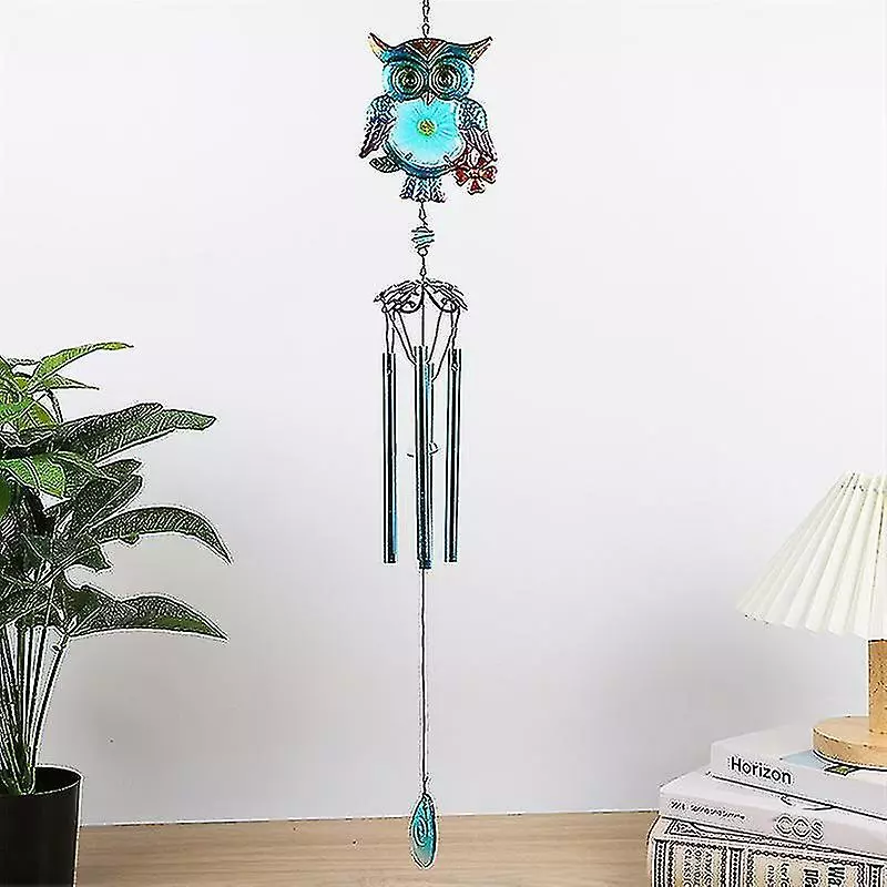 Unbranded Wind Chime Pendant Metal Owl Wind Chimes Garden Outdoor Decorative Hanging Pendant Red 6 Unbranded Wind Chime Pendant Metal Owl Wind Chimes Garden Outdoor Decorative Hanging Pendant Red - Image 4