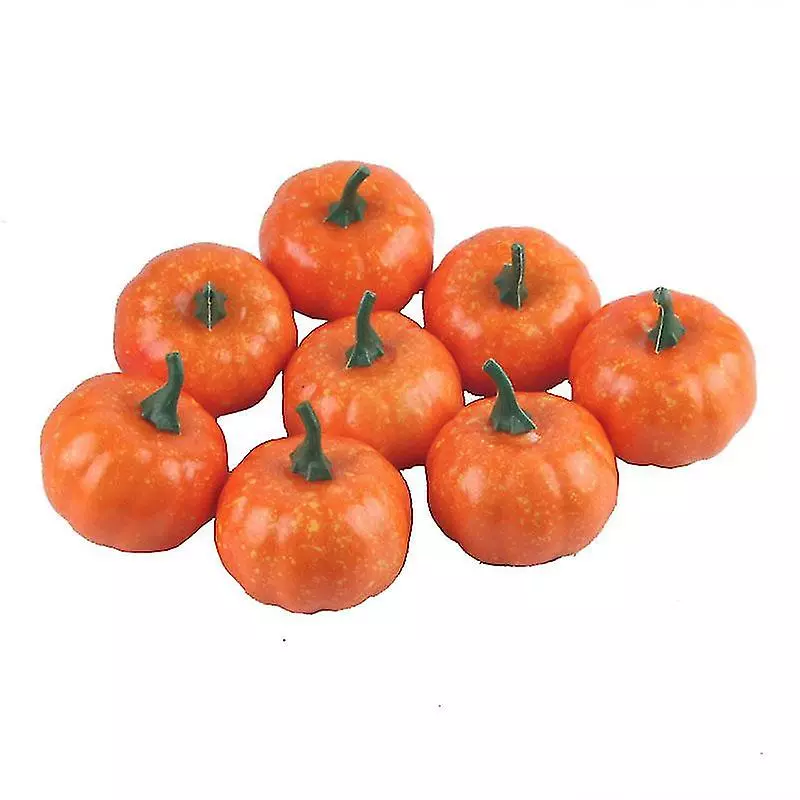 Unbranded By Small Artificial Lifelike Pumpkin Fall Harvest Mini Pumpkins For Home Garden, Fall Harvest Decor, Thanksgiving Or Halloween Decoration 8pcsorange 3 Unbranded By Small Artificial Lifelike Pumpkin Fall Harvest Mini Pumpkins For Home Garden, Fall Harvest Decor, Thanksgiving Or Halloween Decoration 8pcsorange