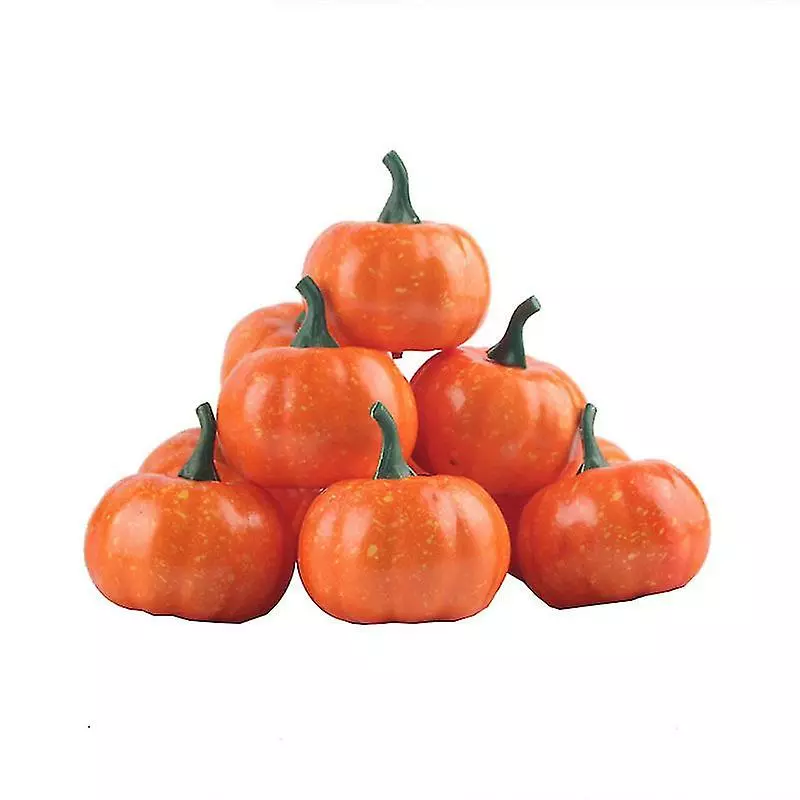 Unbranded By Small Artificial Lifelike Pumpkin Fall Harvest Mini Pumpkins For Home Garden, Fall Harvest Decor, Thanksgiving Or Halloween Decoration 8pcsorange 4 Unbranded By Small Artificial Lifelike Pumpkin Fall Harvest Mini Pumpkins For Home Garden, Fall Harvest Decor, Thanksgiving Or Halloween Decoration 8pcsorange - Image 2