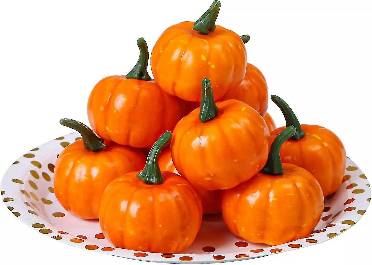 Unbranded By Small Artificial Lifelike Pumpkin Fall Harvest Mini Pumpkins For Home Garden, Fall Harvest Decor, Thanksgiving Or Halloween Decoration 8pcsorange 5 Unbranded By Small Artificial Lifelike Pumpkin Fall Harvest Mini Pumpkins For Home Garden, Fall Harvest Decor, Thanksgiving Or Halloween Decoration 8pcsorange - Image 3