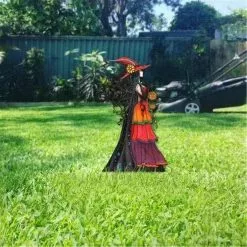 Unbranded Halloween Metal Witch Sign, Garden Lawn Yard Sexy Witch Plug-in Stake, Beautiful Stained Iron Art Waterproof Ornament For Outdoor Courtyard Deco - Snn -Piha myymälä 477075790 max