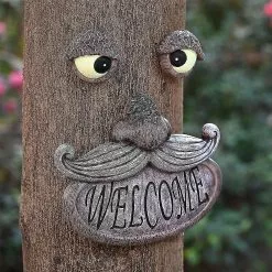 Unbranded Old Man Tree Face Welcome Decoration Tree Art Sculpture Garden Funny Ornament -Piha myymälä 477658427 max