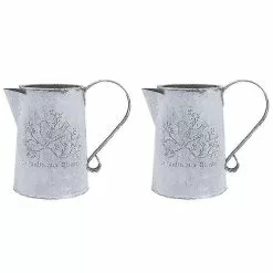 Unbranded 2pcs Garden Ornament Iron Flower Bucket Retro Small Iron Flower Bucket Pot