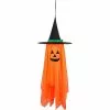 Unbranded Halloween Decorations, Single Pre-installed Orange Pumpkin Wizard Hat Halloween Decor, Hanging Pumpkin Ornaments For Home Garden Party Indoor Outdoor