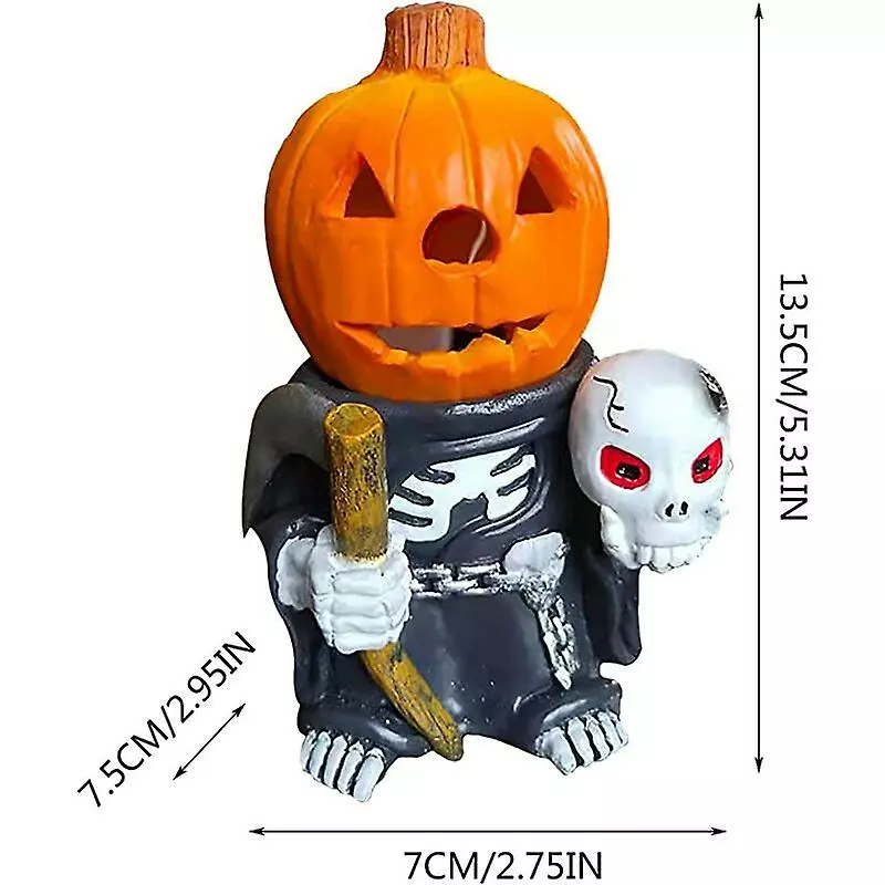 Unbranded Halloween Gift Pumpkin Knights Garden Ornament Decorative Glowing Small Pumpkin Head Resin Ornament Led Glowing Decorative Resin Pumpkin Knights Golde 5 Unbranded Halloween Gift Pumpkin Knights Garden Ornament Decorative Glowing Small Pumpkin Head Resin Ornament Led Glowing Decorative Resin Pumpkin Knights Golde - Image 3