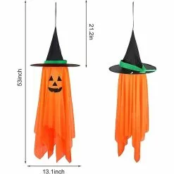 Unbranded Halloween Decorations, Single Pre-installed Orange Pumpkin Wizard Hat Halloween Decor, Hanging Pumpkin Ornaments For Home Garden Party Indoor Outdoor -Piha myymälä 479312400 max