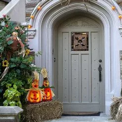 Unbranded 2 Pieces Halloween Foam Pumpkin Lantern Jack Pumpkin Flashing Lantern Light Up Decoration Haunted House Decorative Props Garden Decor Halloween Party -Piha myymälä 479312553 max