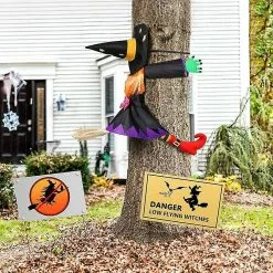 Unbranded Halloween Decoration Crashing Witch Into Tree, Scary Witch Prop Hanging Halloween Decor For Door Porch Pole Garden Ornaments Yard Tree Outdoor Hallowe -Piha myymälä 479313547 max
